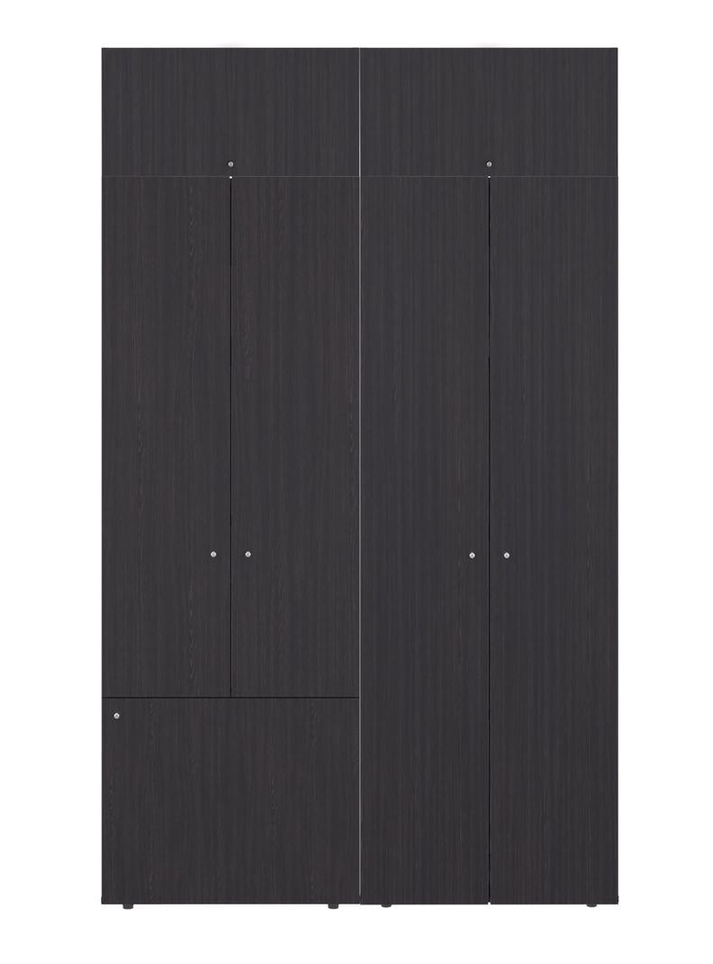 Combo Clóset 7 Puertas + Módulo Superior 200x120x40.2 cm Wengue