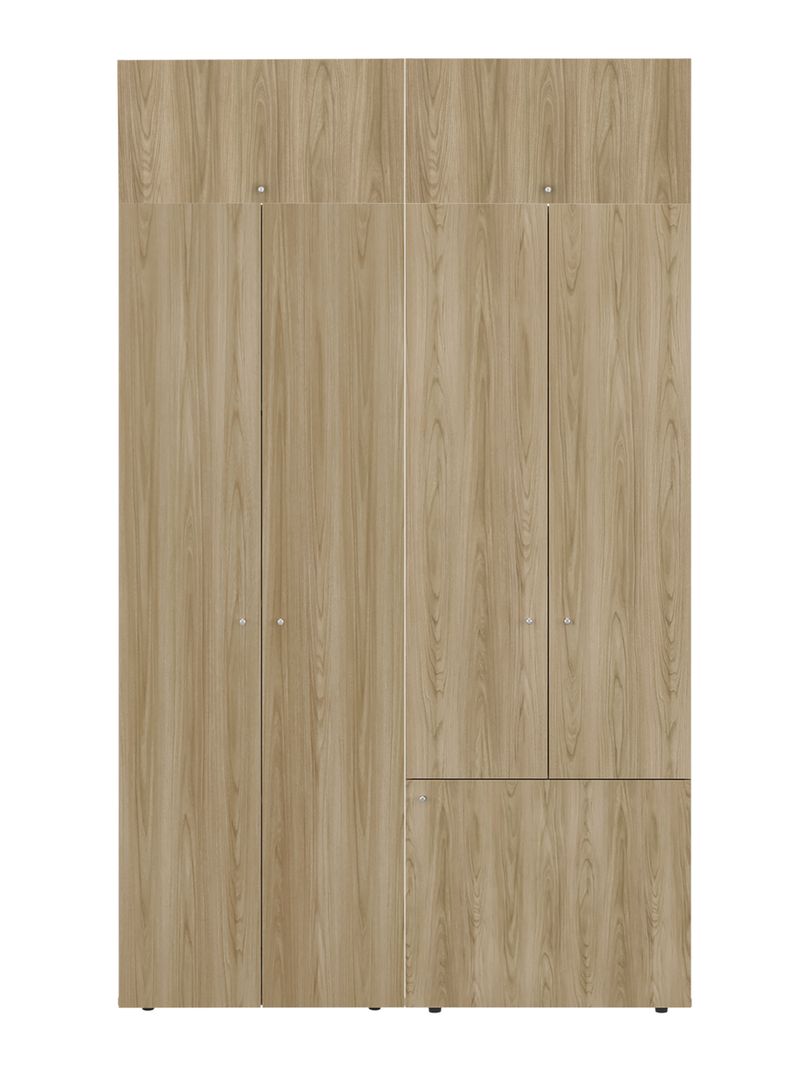 Combo Clóset 7 Puertas + Módulo Superior 200x120x40.2 cm Fresno Europeo