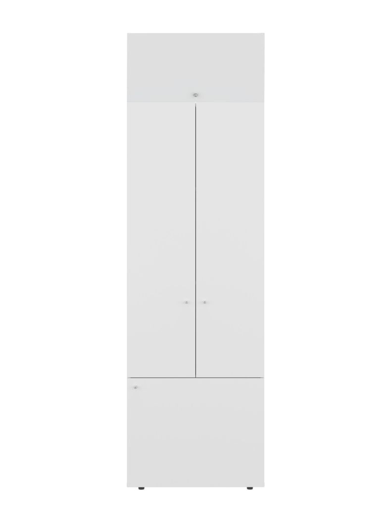 Combo Clóset 4 Puertas + Módulo Superior 200x60x40.2 cm Blanco