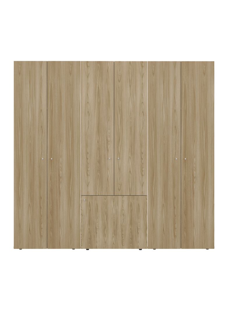 Combo Clóset 7 Puertas 170x180x40.2 cm Fresno Europeo