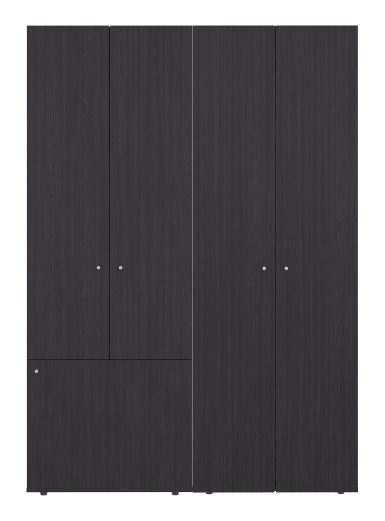 Combo Clóset 5 Puertas con Colgador 170x120x40.2 cm Wengue