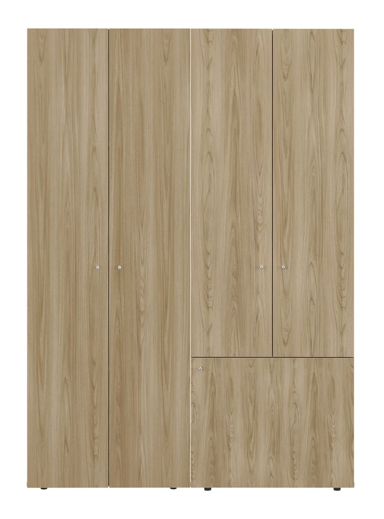 Combo Clóset 5 Puertas con Colgador 170x120x40.2 cm Fresno Europeo