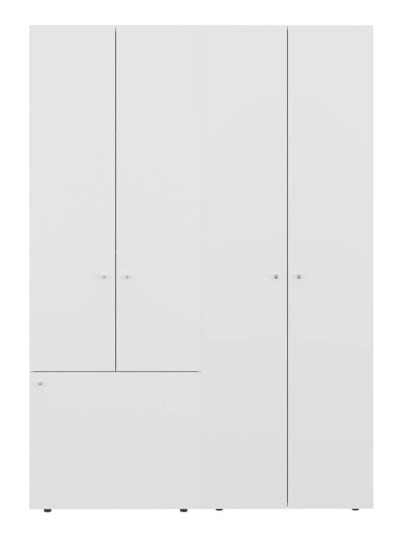 Combo Clóset 5 Puertas 170x120x40.2 cm Blanco