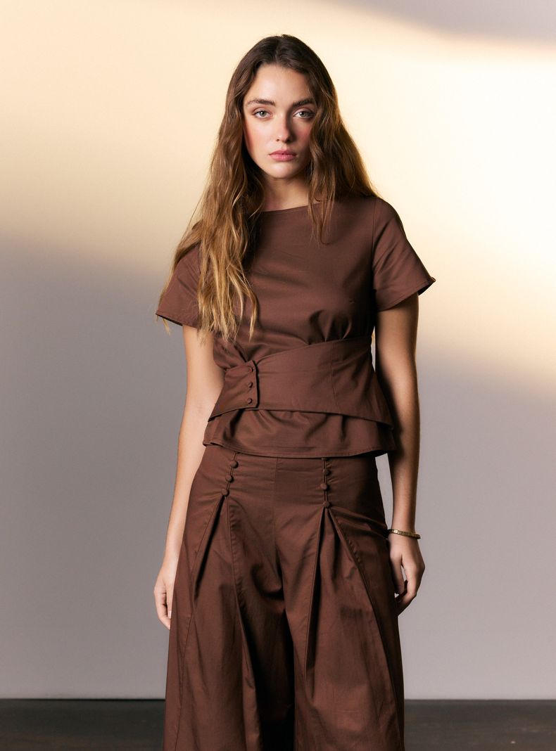 Blusa Detalle Envolvente Colaboración Antonia Fluxá
