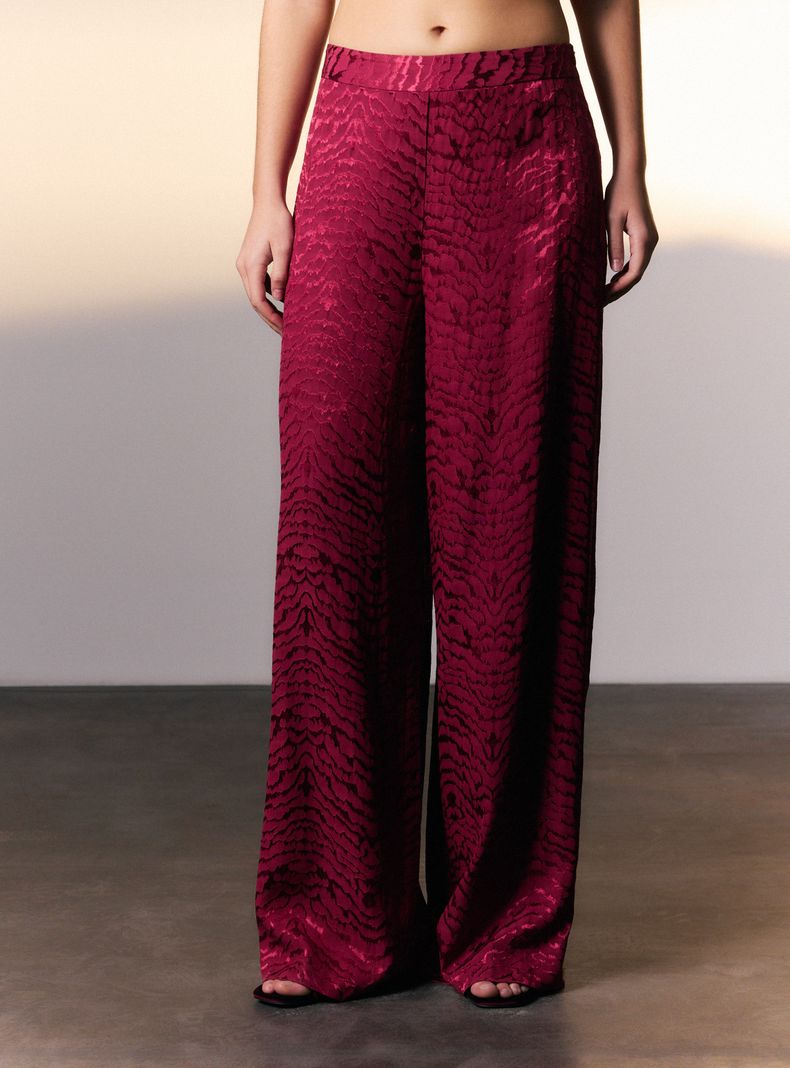 Pantalón Wide Leg Jacquard Colaboración Eliora