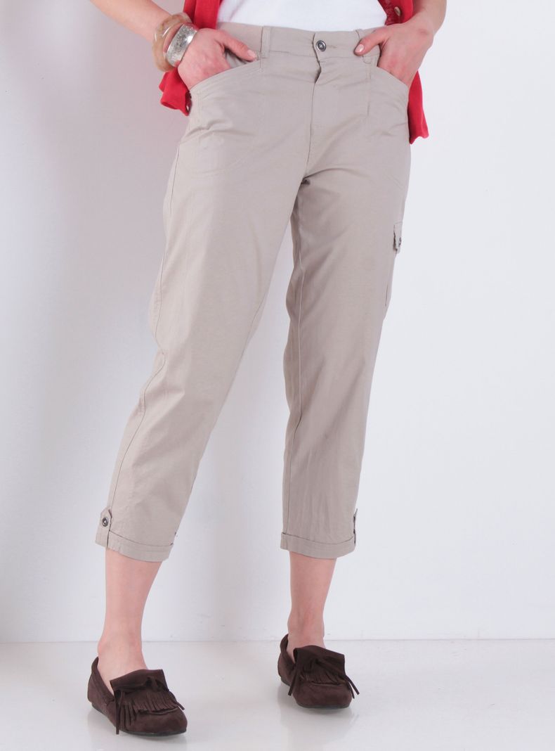 Pantalón Crop Tiro Alto Pretina 1535