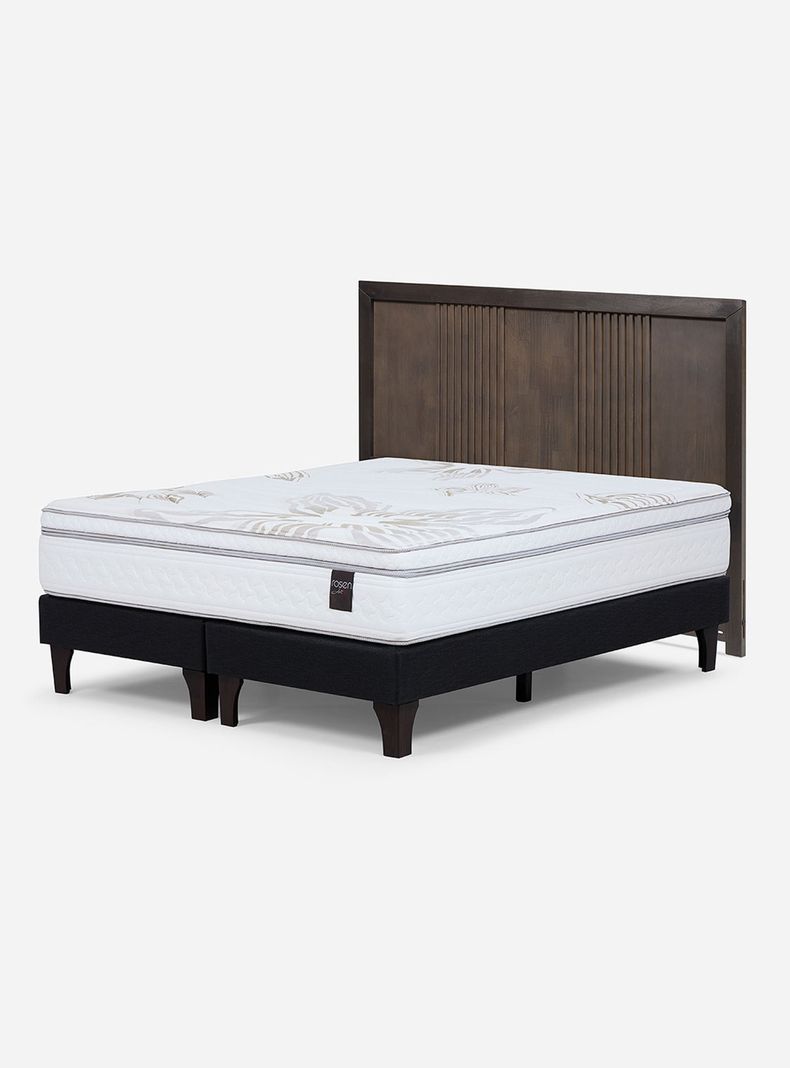 Cama Europea King Art 4 Base Dividida + Respaldo Marco