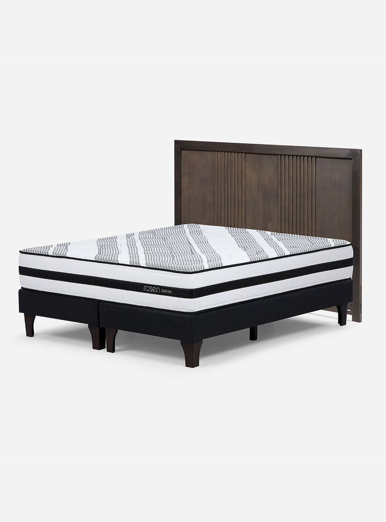 Cama Europea King Driven Base Dividida + Respaldo Marco