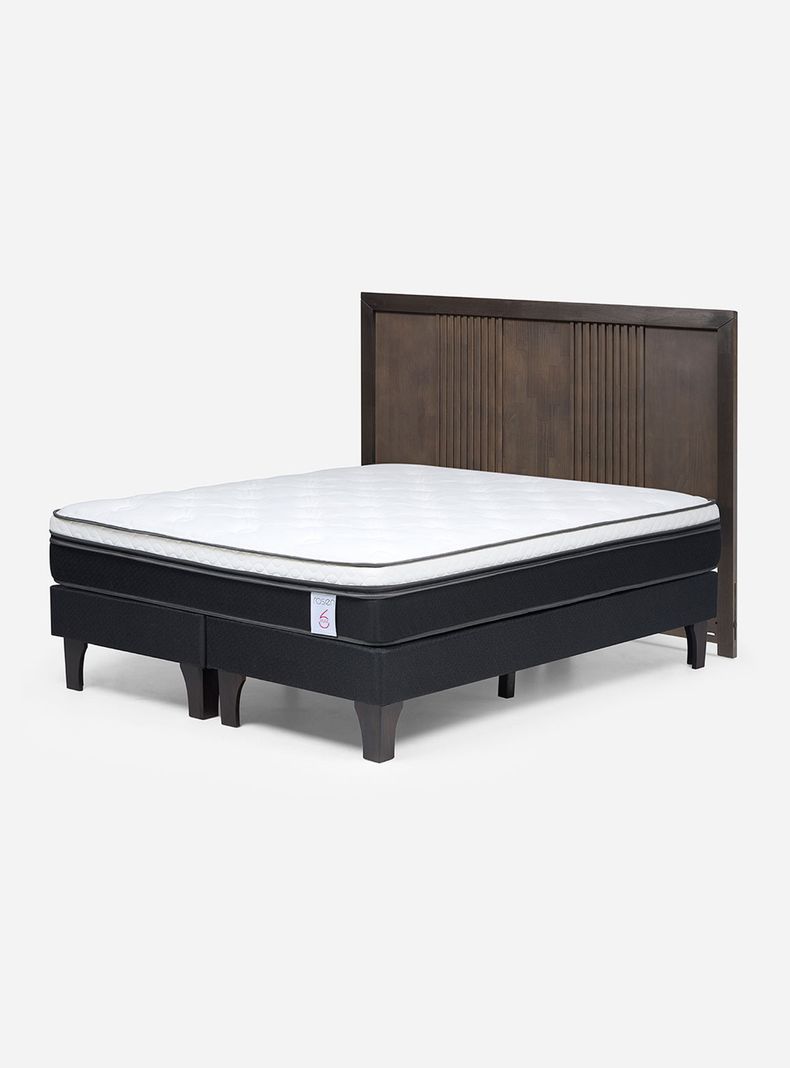 Cama Europea King New Style 6 Plus 1.80x2.00 cm Respaldo Marco