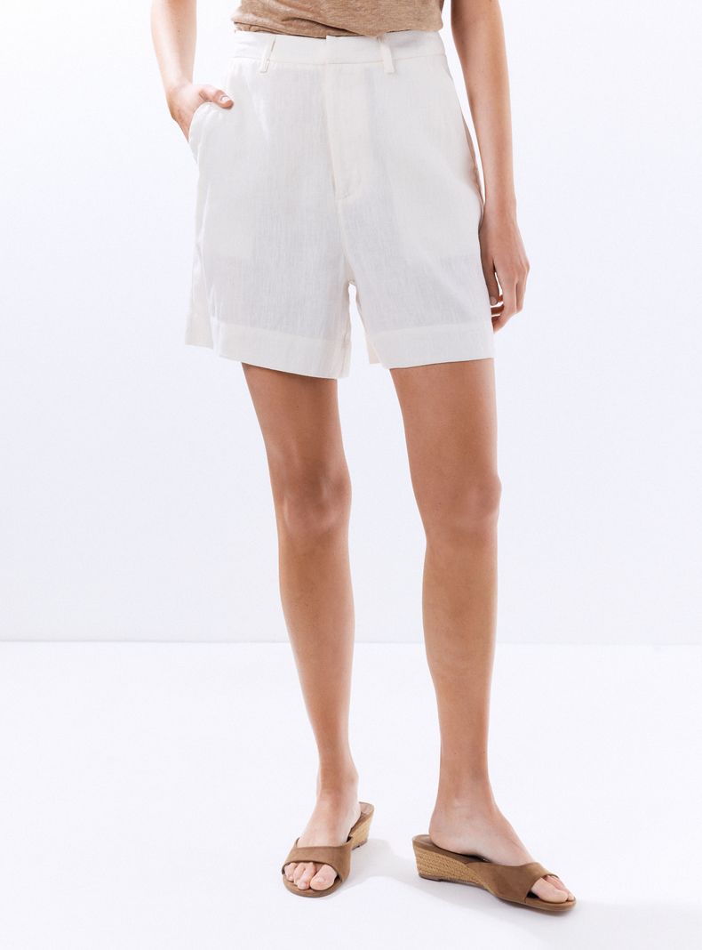 Short Tipo Bermudas Lino