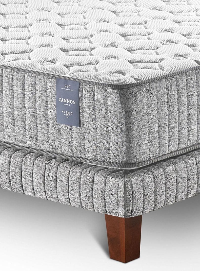 Cama Europea Hybrid Visco 2 Plazas Base Dividida-4