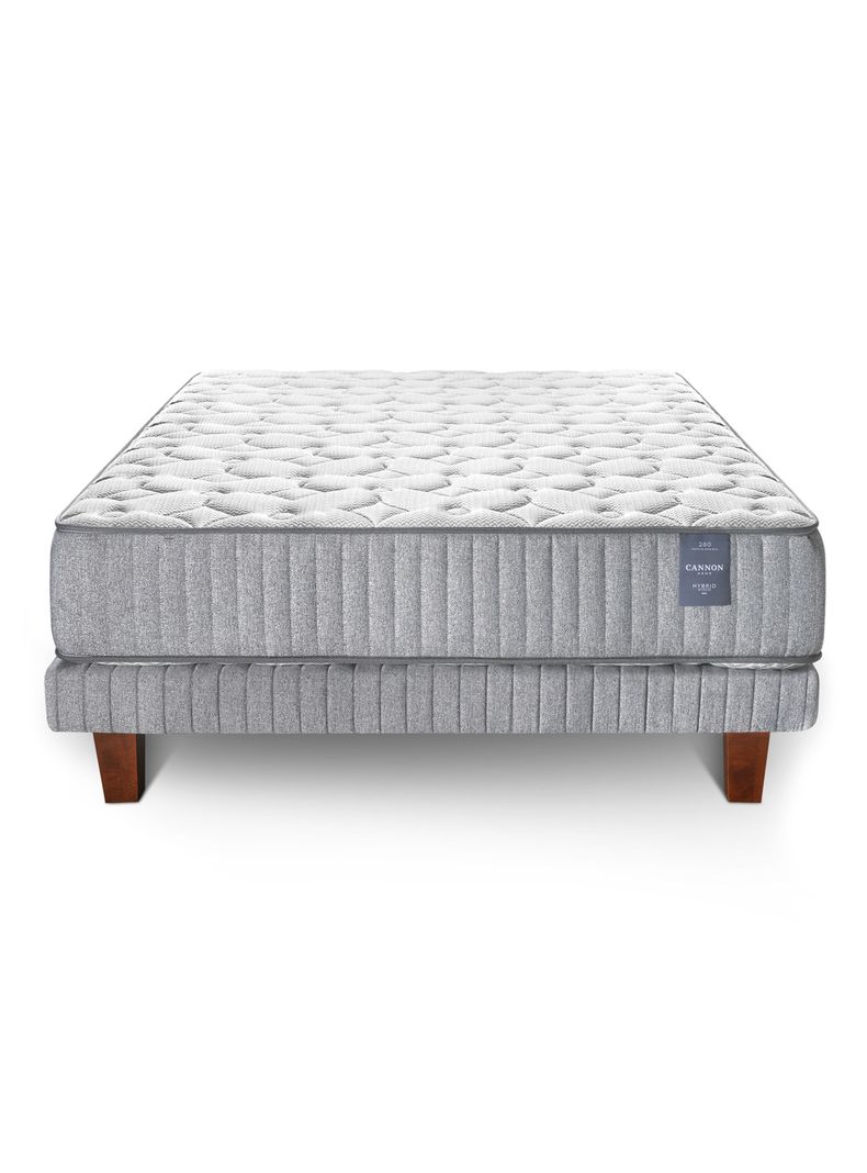 Cama Europea Hybrid Visco 2 Plazas Base Dividida-1