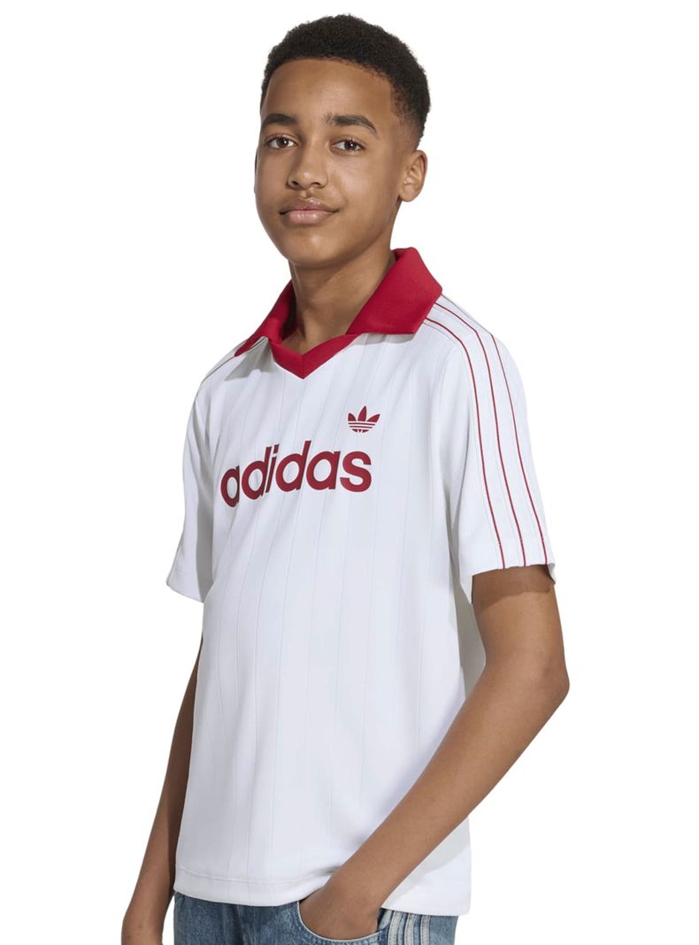 Polera Cuello Polo Finas Rayas Holgada