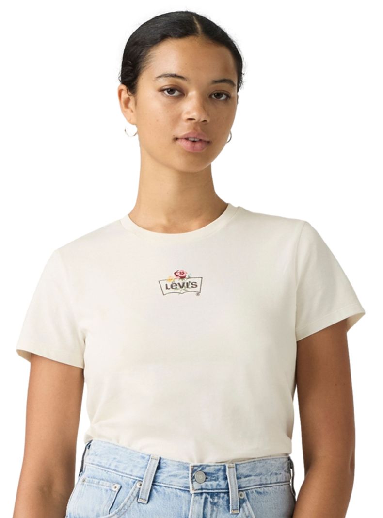 Polera Manga Corta Regular Logo Rose Algodón