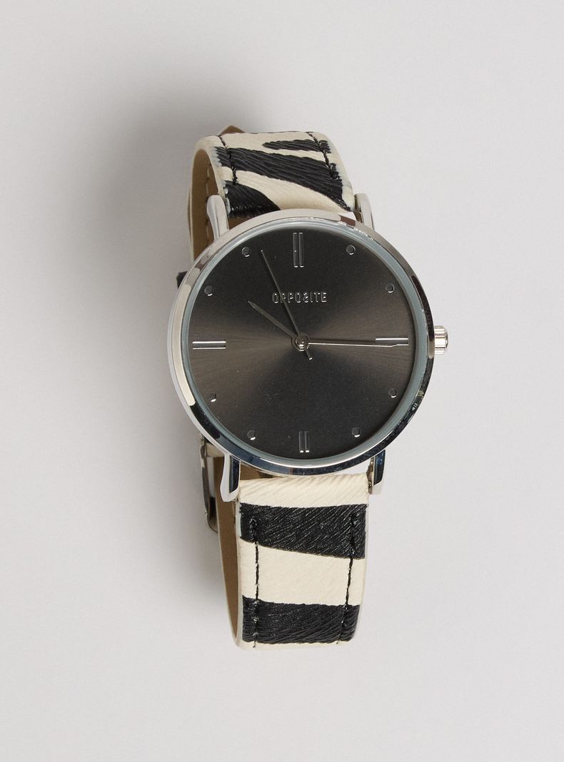 Reloj Análogo Silver Correa Animal Print Mujer