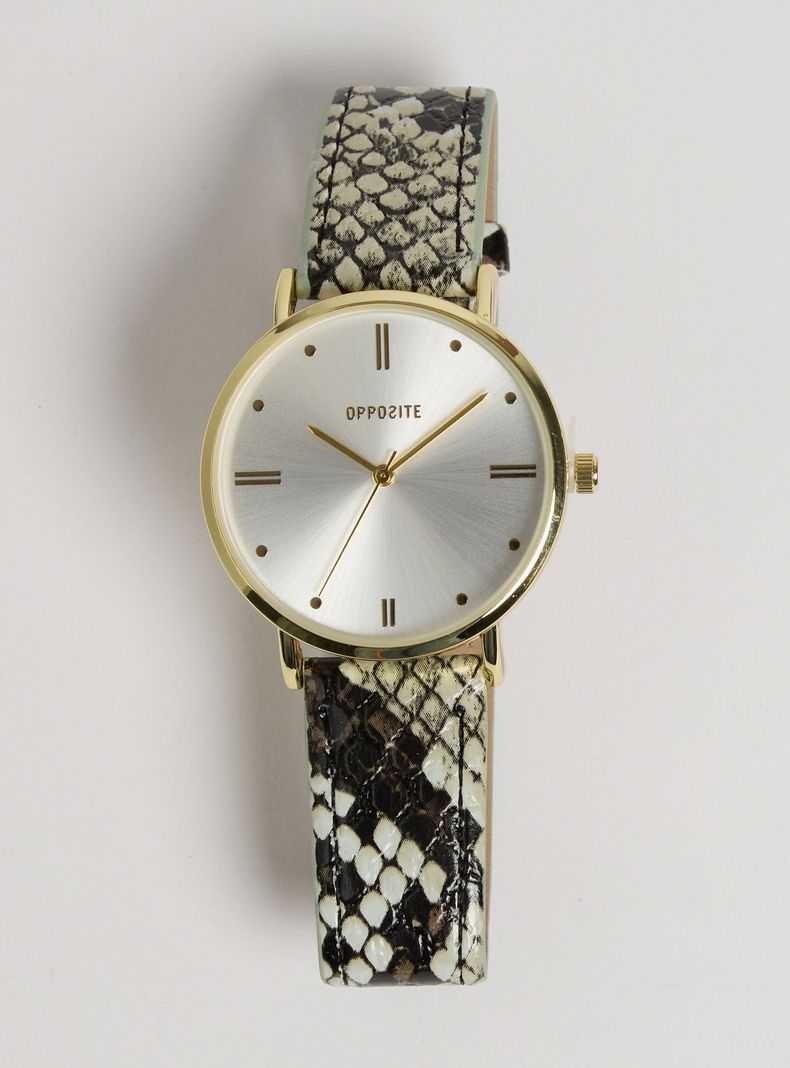 Reloj Análogo Gold Correa Animal Print Mujer