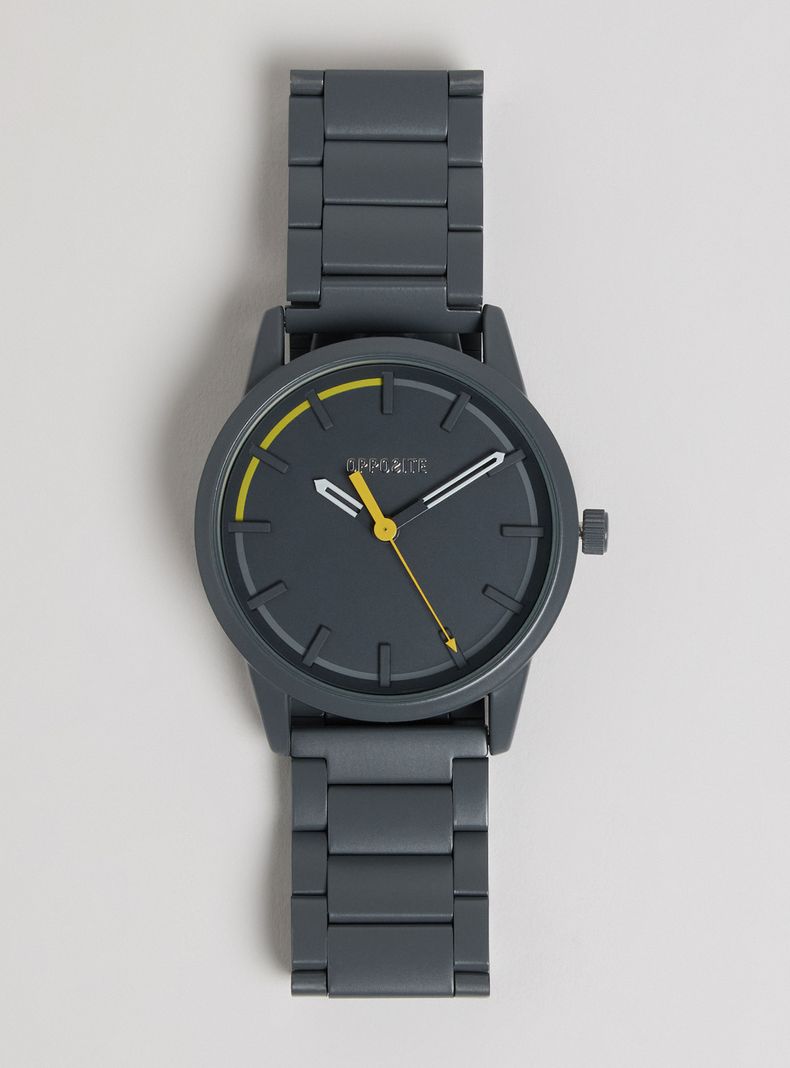 Reloj Análogo Correa Metal Gris Hombre