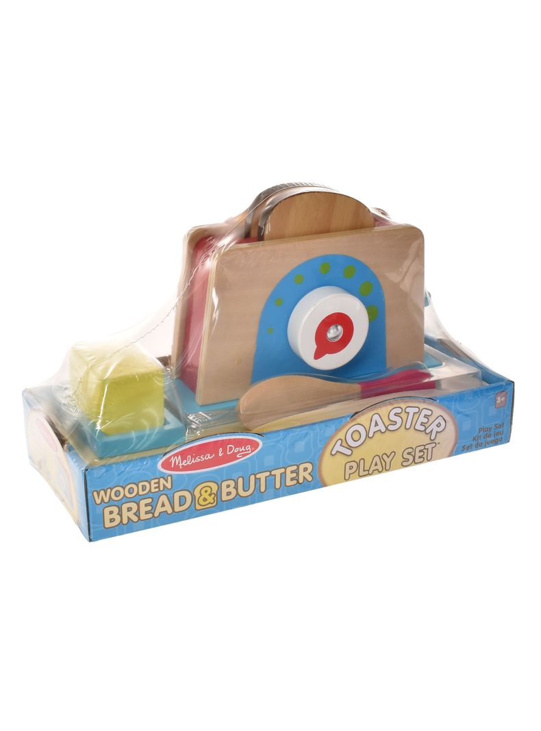Juguete Mini Hogar Set de Tostadora Pan y Mantequilla