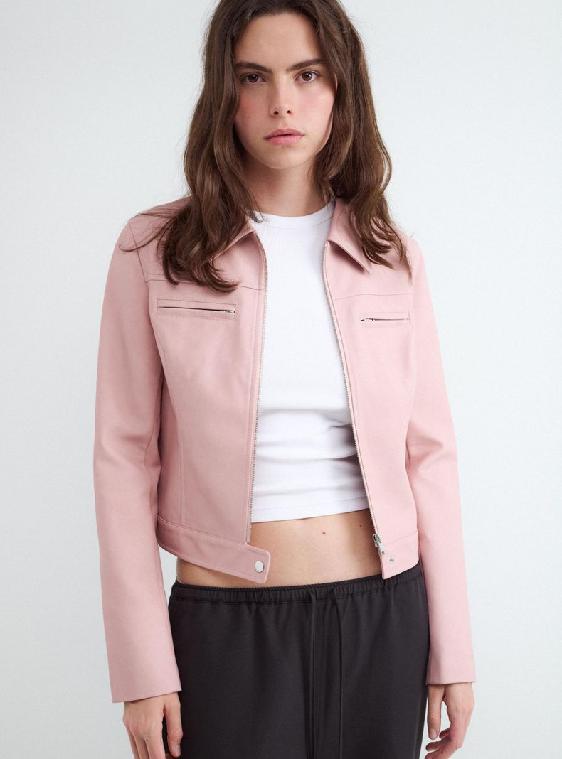 Chaqueta Bolsillos Top con Cierre