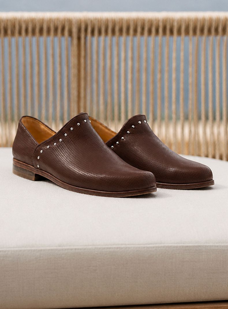 Zapato Casual Cuero Galena Signature Moro Mujer