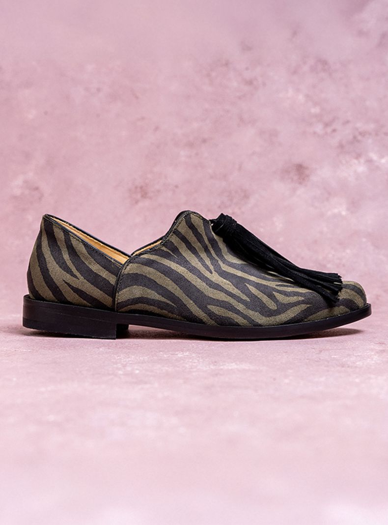 Zapato Casual Cuero Maida Cebra Mujer