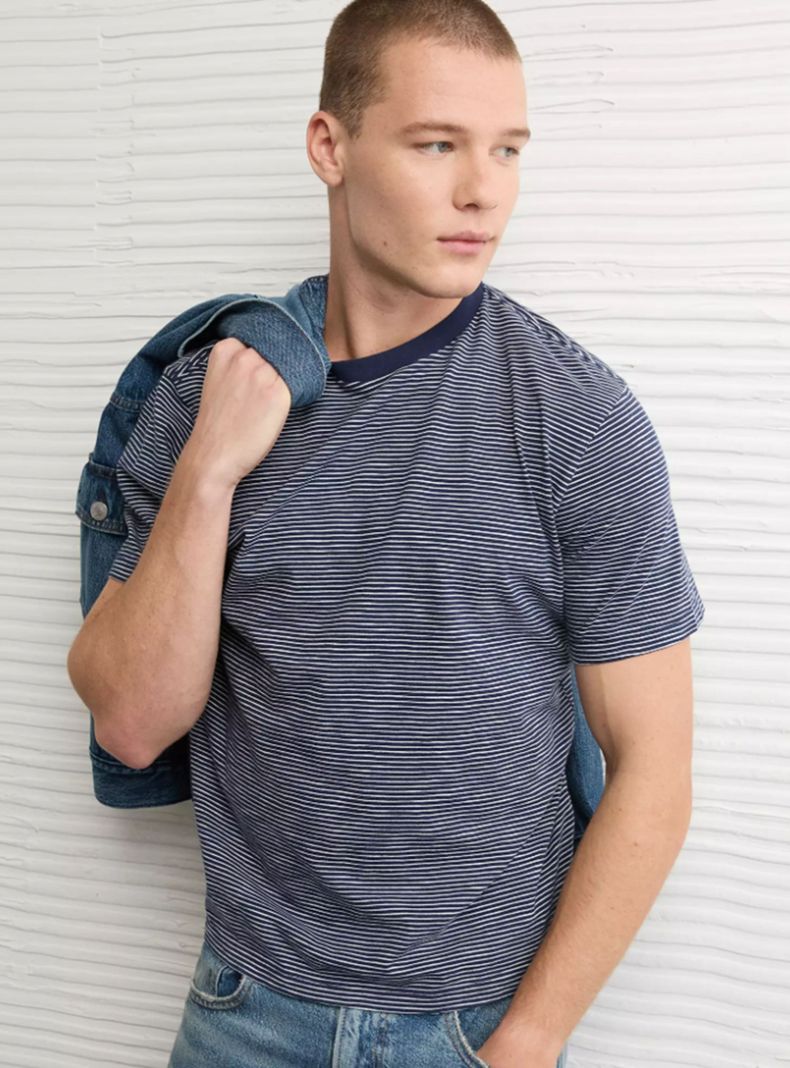 Polera AE Cuello Redondo Rayada