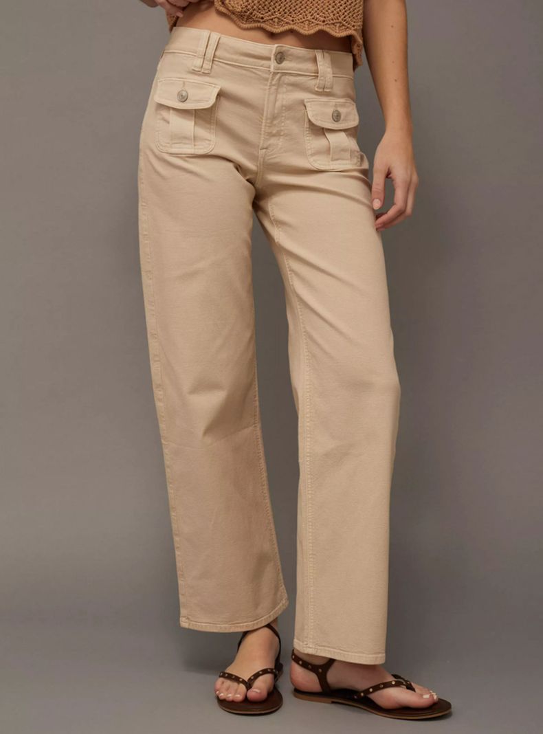 Pantalón Ae Stovepipe Stretch Cintura Alta