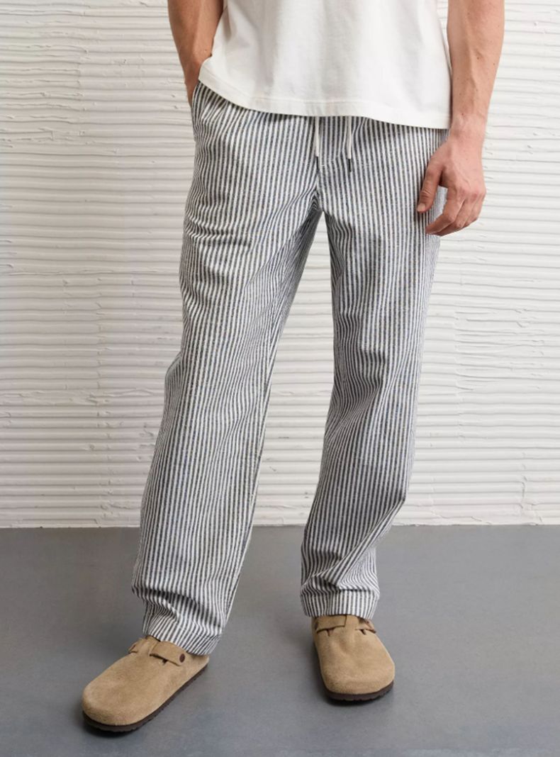 Pantalón AE Elasticado Rayado Algodón