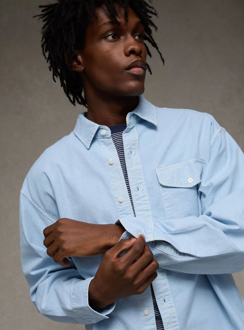 Camisa AE Everyday Relaxed Fit Oxford