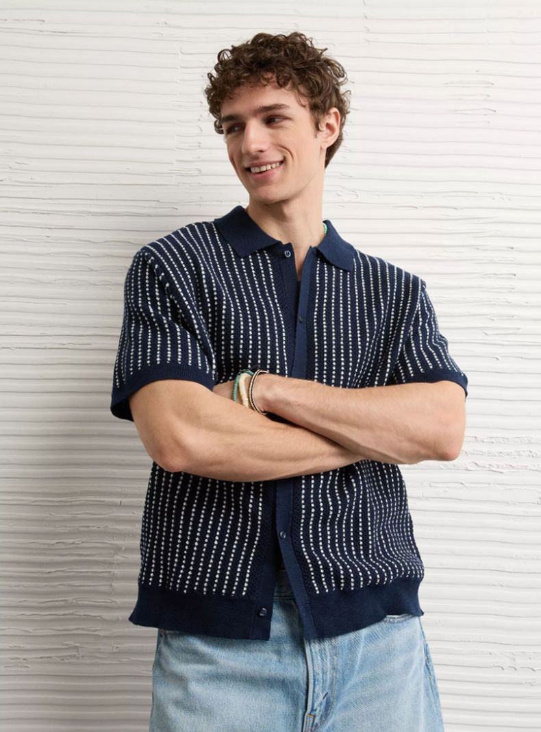 Camisa Polo AE Tejida con Botones