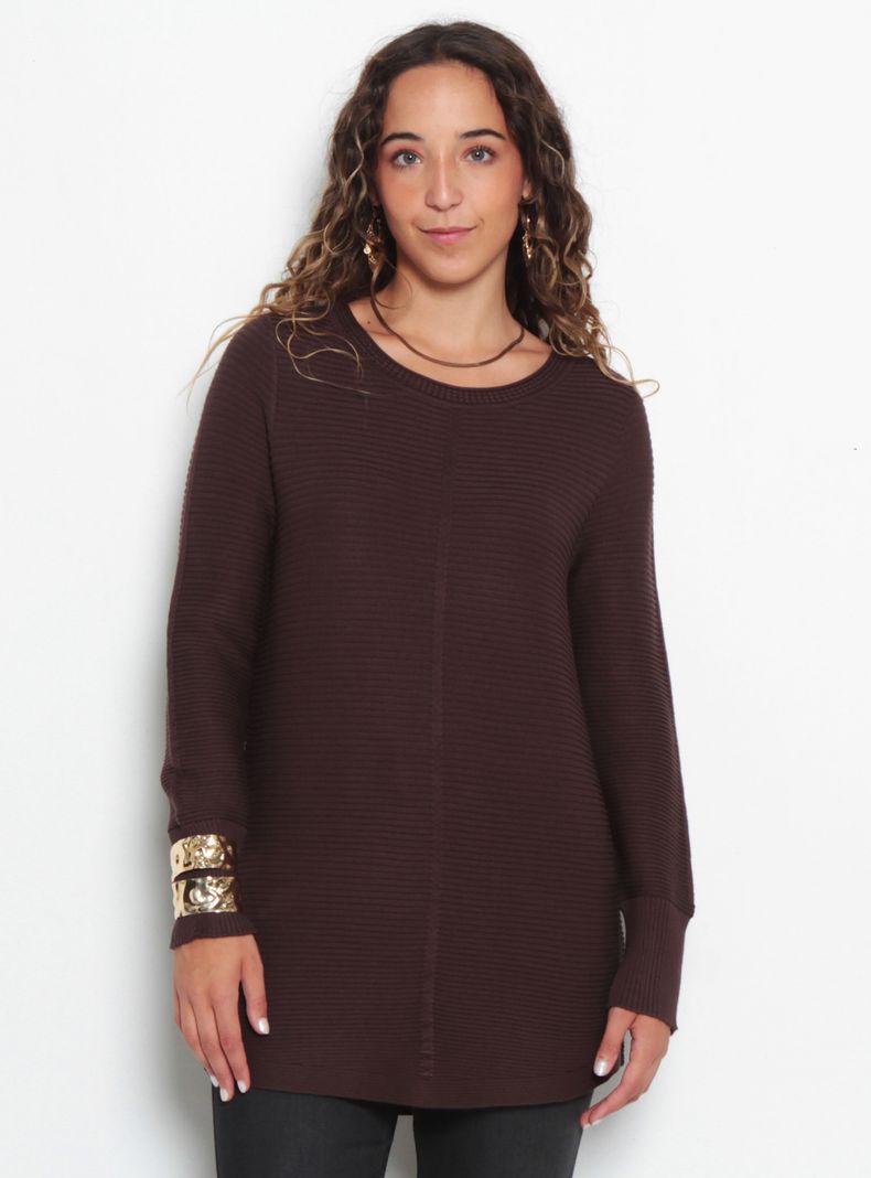 Sweater Básico Manga Larga Escote