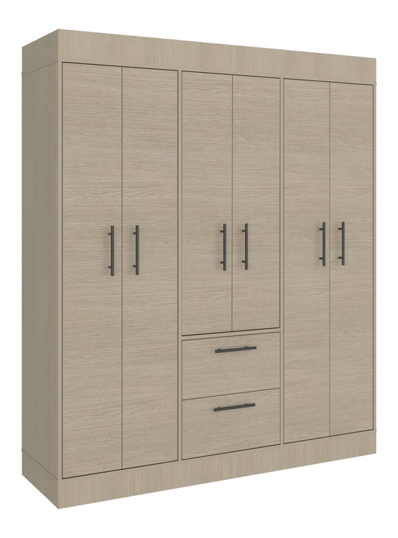 Clóset 6 Puertas 2 Cajones 150 Vm 177.9x150x50.4 cm