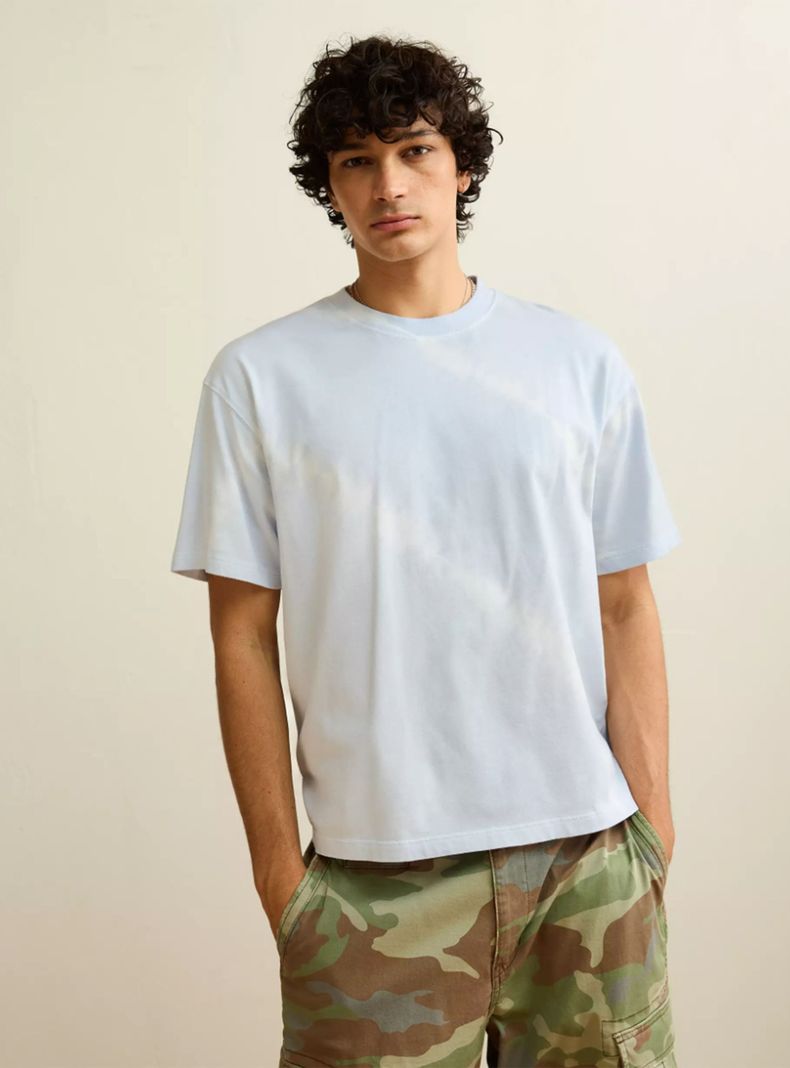 Polera AE Boxy Sueded Manga Corta