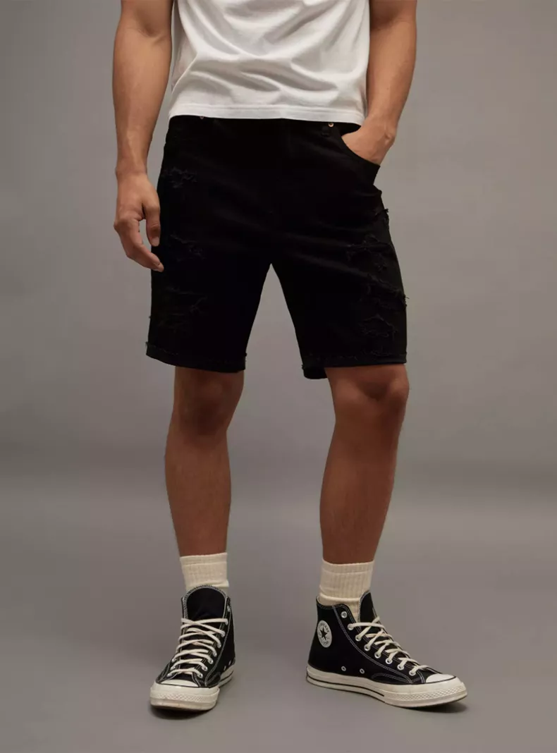 Shorts AE Rasgados Denim