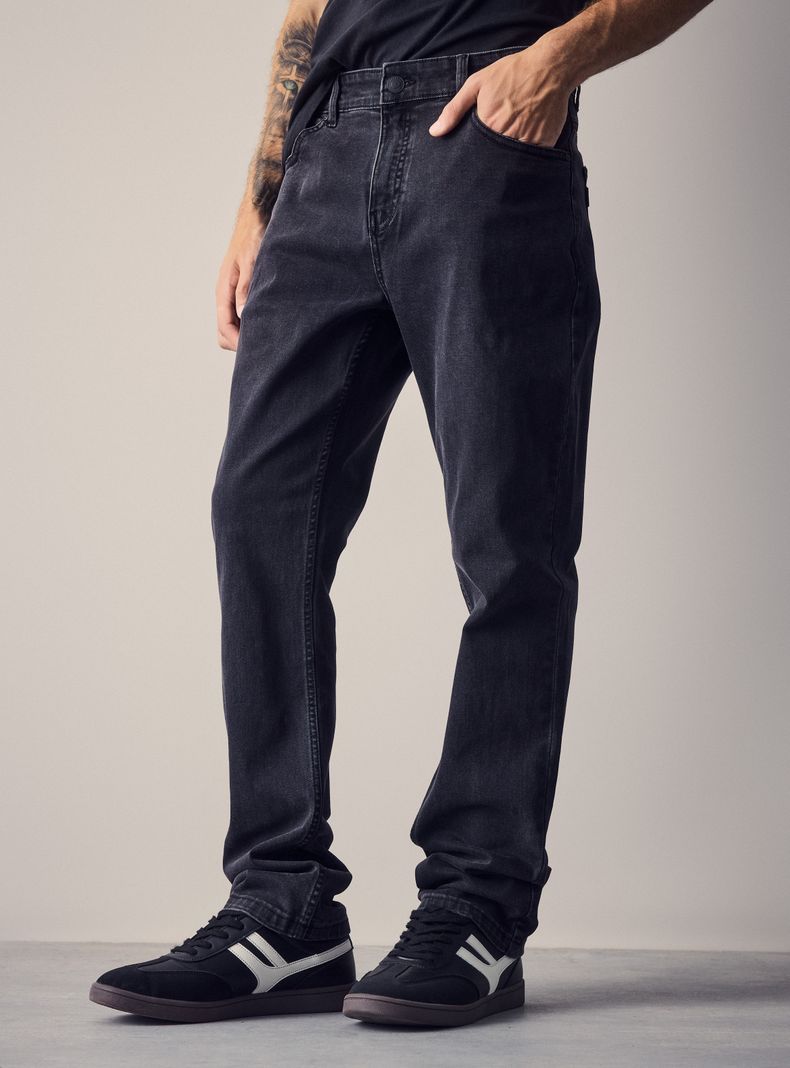 Jeans Básico Sin Lavado-0