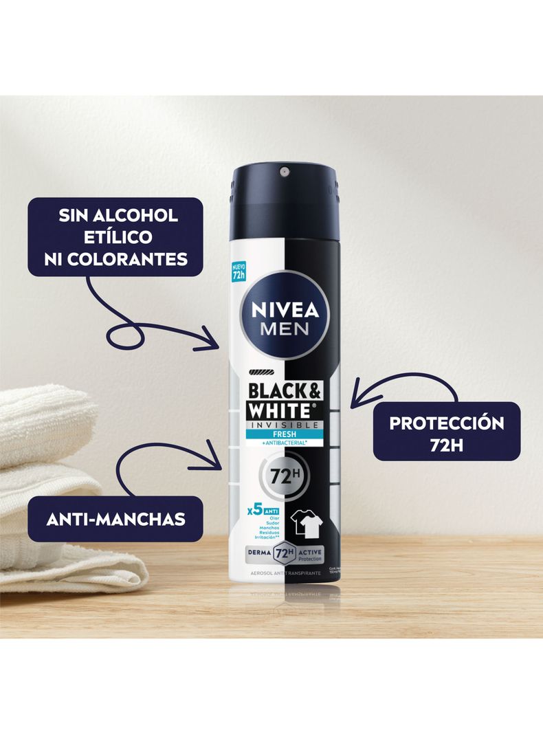 Desodorante Spray Black & White Fresh 150ml Nivea | Paris.cl