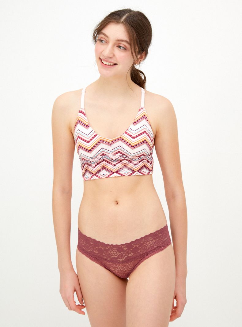 Calzón Bikini Diseño Encaje Tejido Lados-3