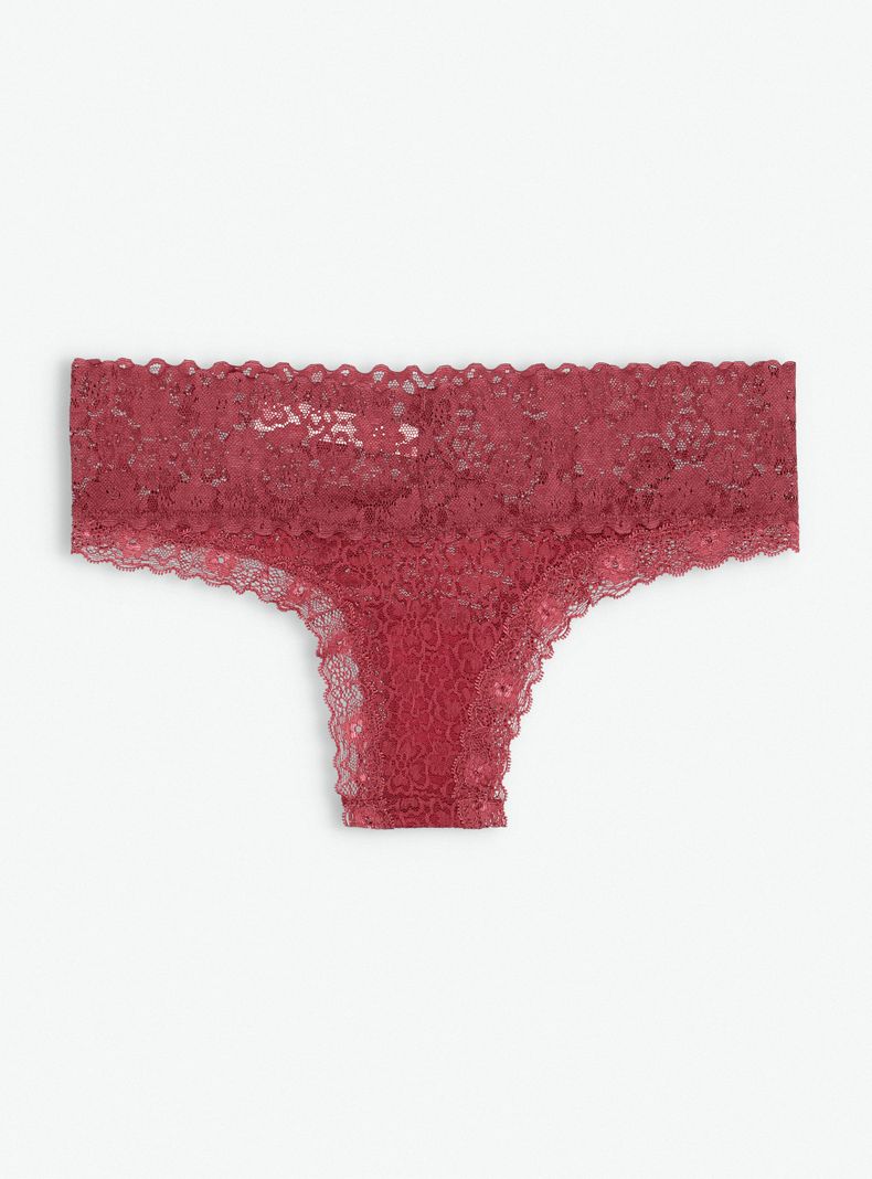 Calzón Bikini Diseño Encaje Tejido Lados-1
