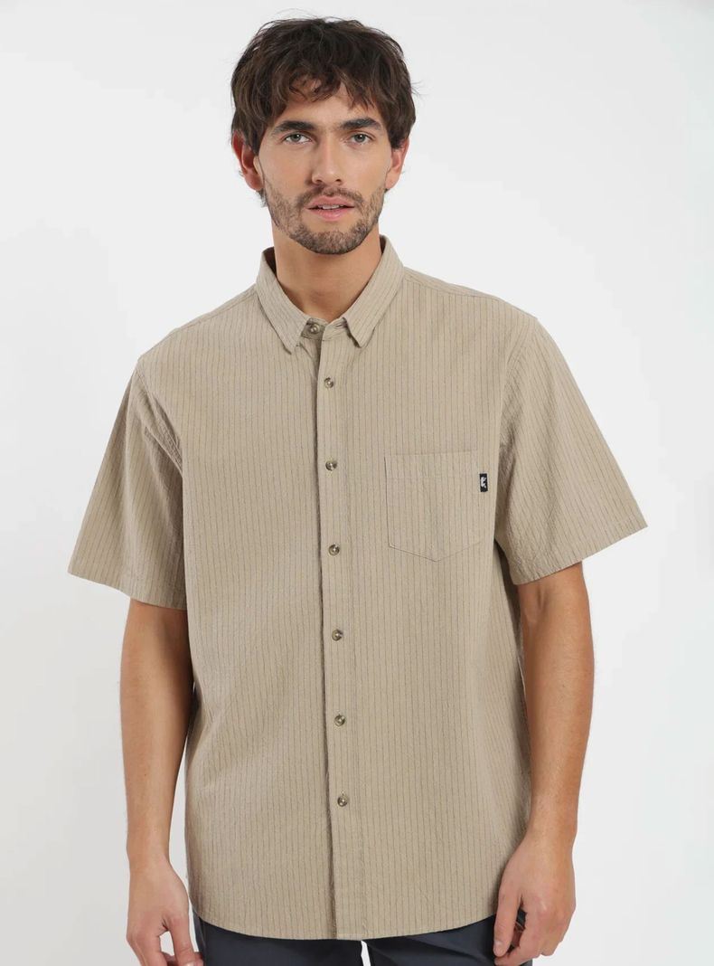 Camisa Manga Corta Text Líneas