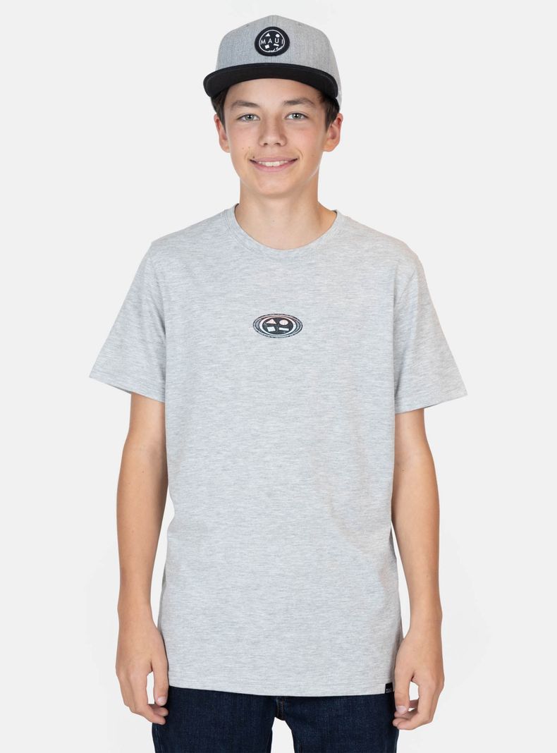 Polera Logo Ícono Estampado Circular Espalda