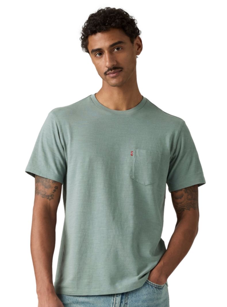 Polera Manga Corta Cuello Redondo con Bolsillo