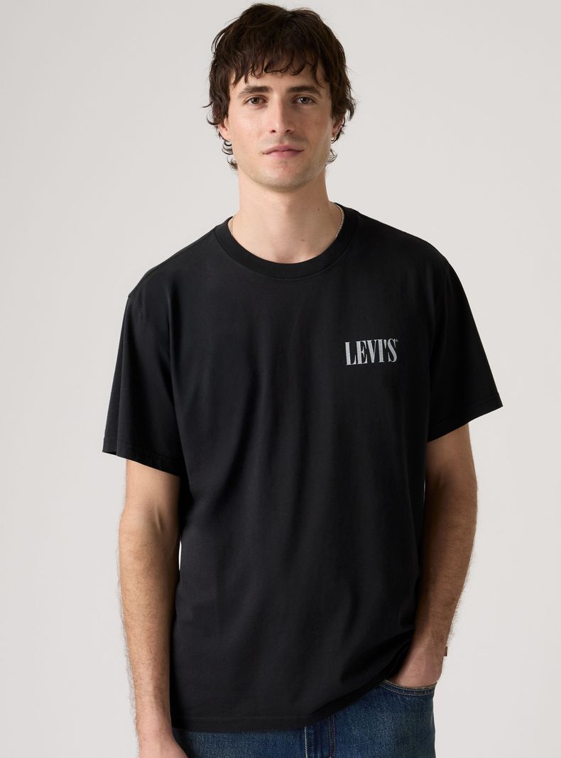 Polera Manga Corta Logo Estampado en Pecho