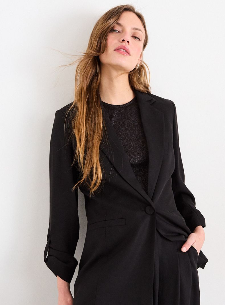 Blazer Liso Poliéster