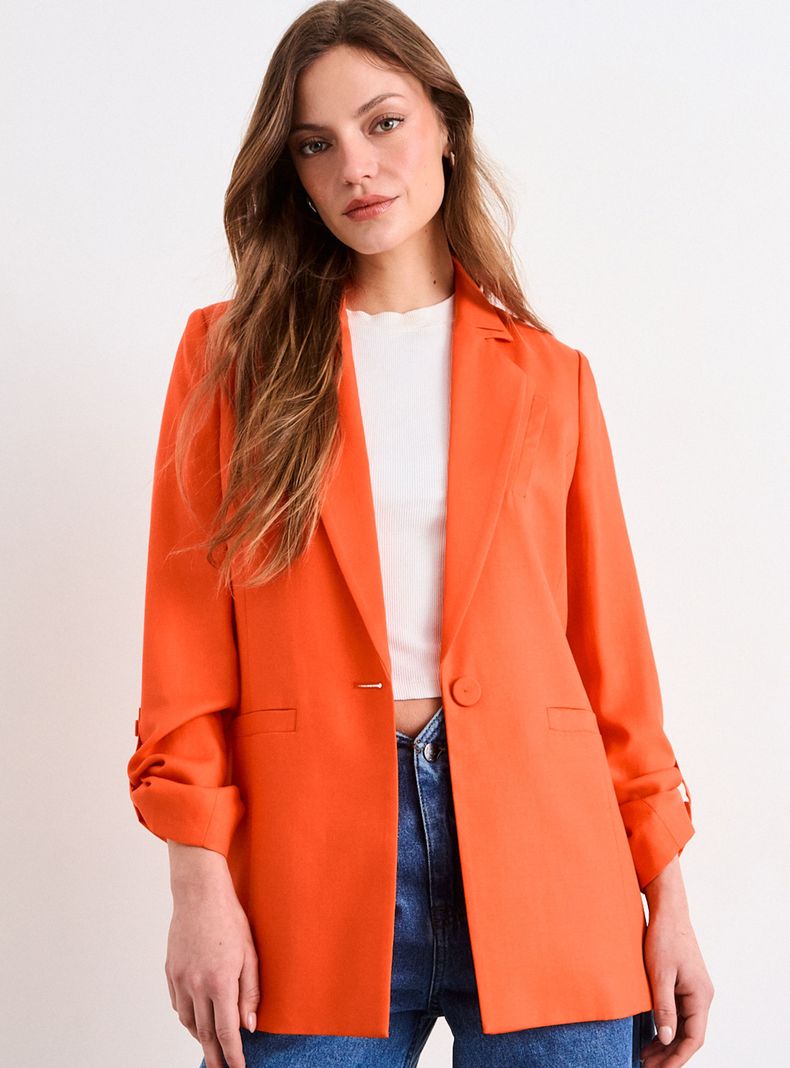 Blazer Liso con Botón