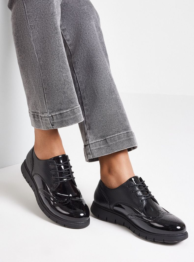 Zapato Casual Oxford Acordonado Mujer