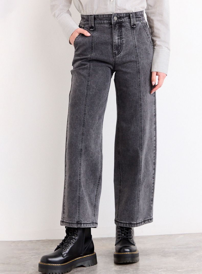 Jeans Liso con Cierre