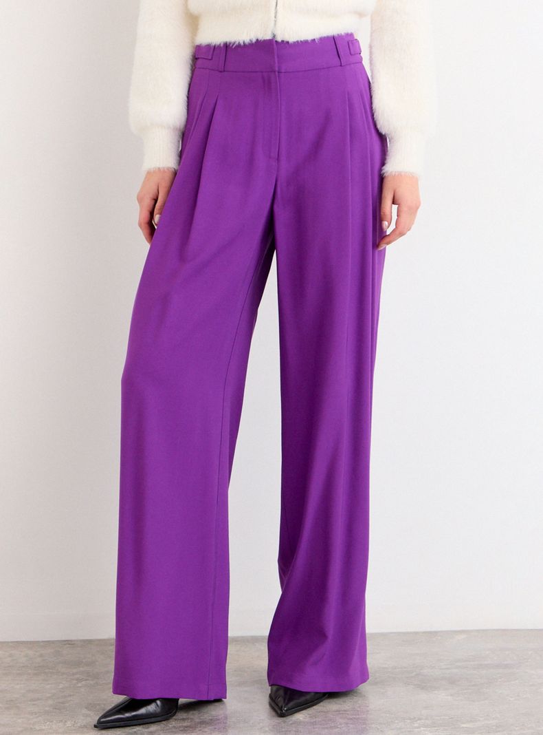 Pantalón Liso Wide Leg Color