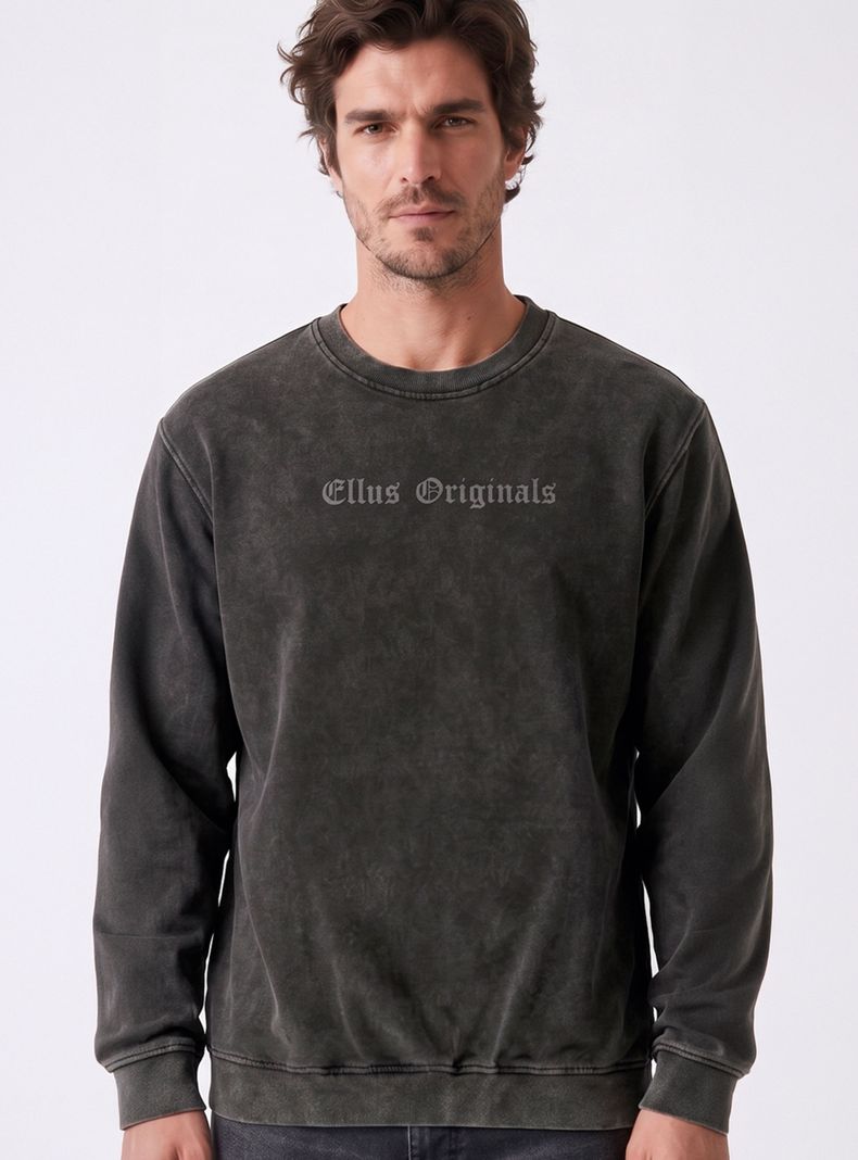 Polerón Acid Wash Cuello Redondo