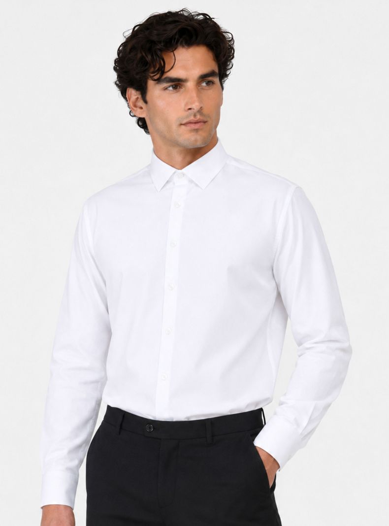 Camisa Formal Manga Larga Color