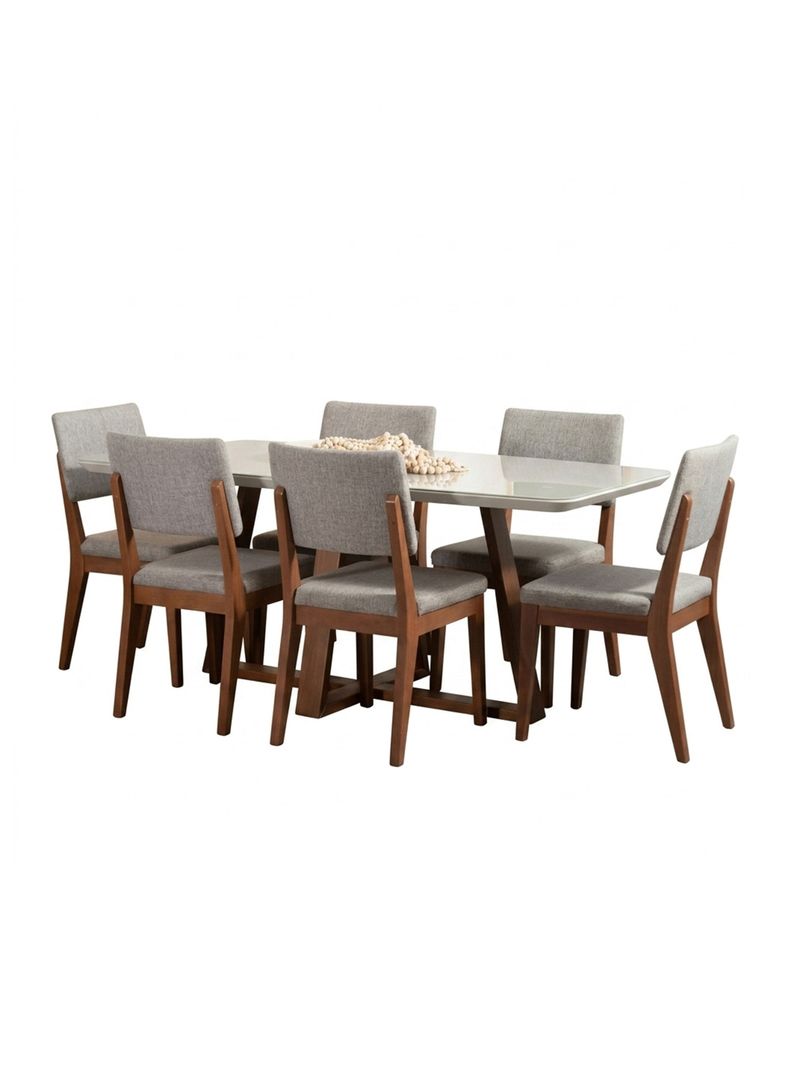 Juego de Comedor Bennet 1.6 + 6 Sillas Ella A80